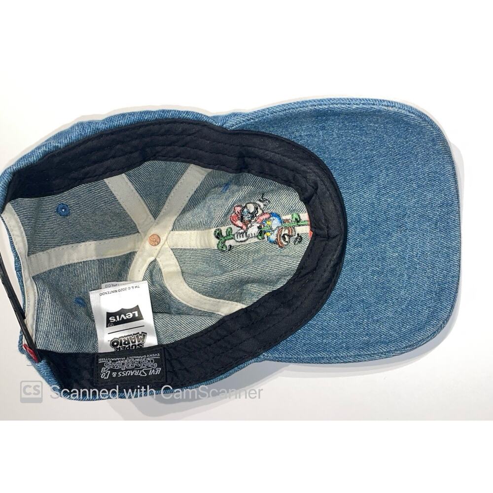 LEVI’S SUPER MARIO SNAPBACK HAT NINTENDO CLASSIC BLUE SNAPBACK MARIO KART Hat - Picture 7 of 7